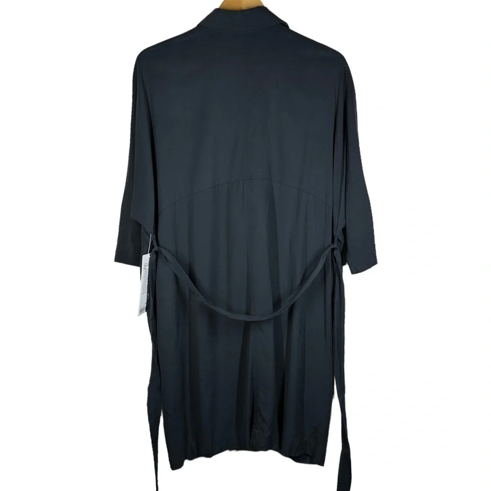 Lululemon Perfectly Poised Belted Shirt Dress Relaxed Fit Black 4